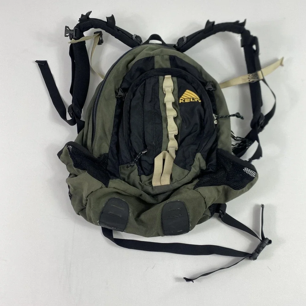 Kelty Hiking‎ Backpack Daypack Green Black Camping Outdoor Gear Mesh Pockets
